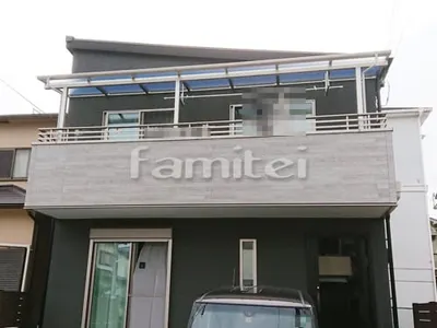 ベランダ屋根 YKKAP ソラリアテラス屋根 2階用 F型フラット屋根 物干し