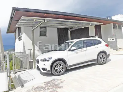 カーポート 三協アルミ ニューマイリッシュ 1台用(単棟) F型フラット屋根 前下がり 逆勾配