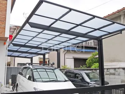 カーポート LIXILリクシル ネスカF 縦2台用(縦連棟) F型フラット屋根