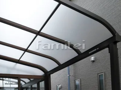 雨除け屋根 YKKAP ソラリアR 1階用 R型アール屋根