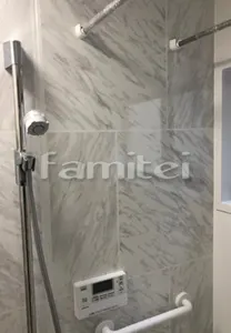 シャワーフックスライドバー 浴室パネル  マーブルホワイト