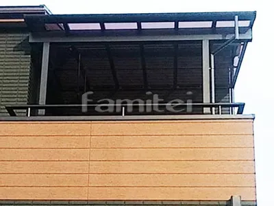 ベランダ屋根 YKKAP ソラリアテラス屋根 2階用 積雪50cm対応 F型フラット屋根 物干し