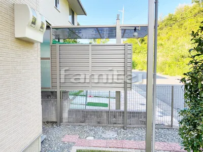 目隠しフェンス塀 LIXILリクシル AB YL2型 横ルーバー2 2段柱 上段のみ