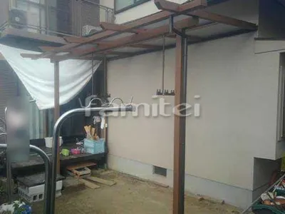 ラス屋根 YKKAP サザンテラス パーゴラタイプ 1階用 F型フラット屋根