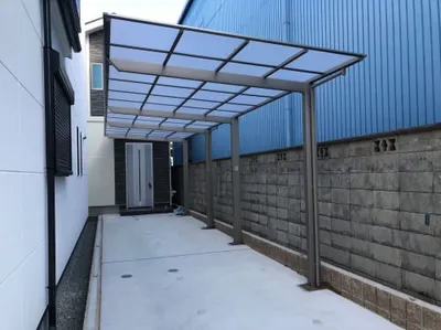 カーポート２台(縦) 連棟 LIXIL ネスカＦ フラット屋根