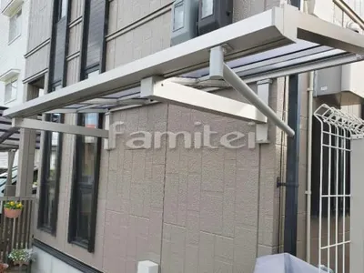 柱なし雨除け屋根 YKKAP ソラリアテラス屋根 1階用 F型フラット屋根