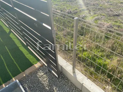 アルミ形材 フェンス LIXIL AB YS3型 横スリット3 2段柱 60角 目隠し スチールメッシュ フェンス LIXIL ハイグリッドUF8型 境界・メッシュ ブロック塀 (化粧ブロック) 太陽エコブロックス 普通CB