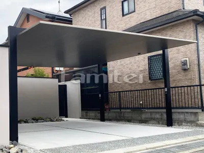 カーポート2台(ワイド) ツイン LIXIL カーポートSC フラット屋根 吊り下げ屋根