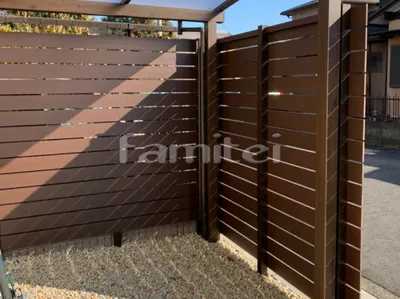 人工木・樹脂 フェンス（木調） F＆F マイティウッド ベーシック極 高尺タイプ 目隠し 木調・ラティス 樹脂