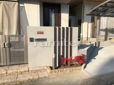 リフォームシンプル セミクローズ外構