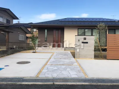 土間コンクリート   土間コンクリート シンプル 乱形石張り （床石貼り）  乱形石張りのみ ホワイト 石・ストーン調 壁タイル張り  タカショー 木製調 セラ ウォール RC杉板 