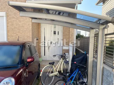 自転車バイク屋根 YKKAP レイナポートグランミニ 駐輪場屋根 サイクルポート R型アール屋根