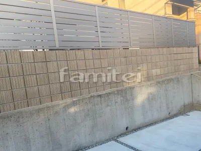 アルミ形材 フェンス LIXIL AB YS3型 横スリット3 目隠し ブロック塀 （化粧ブロック） ユニソン リゲル 