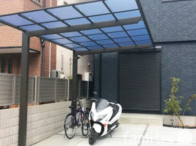 カーポート LIXILリクシル ネスカF 1台用(単棟) F型フラット屋根