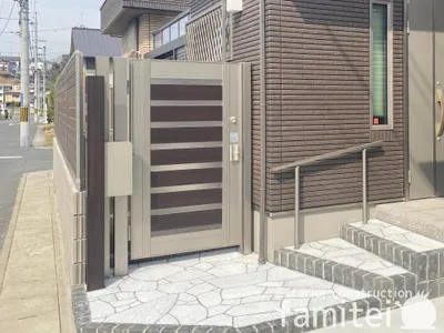 玄関門扉  LIXILリクシル 木製調エルネクスM-YS型 10-18片開き