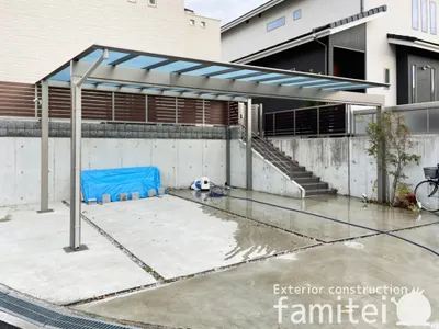 リフォームシンプル セミクローズ外構