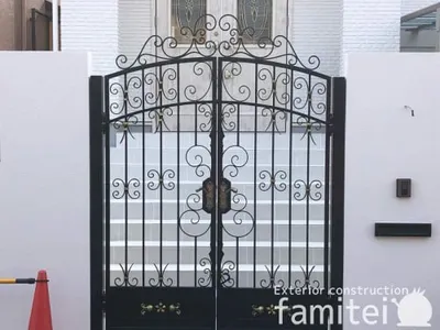 鋳物門扉 お客様支給品取付