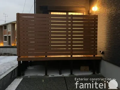 人工木・樹脂 フェンス（木調） F＆F マイティウッド ベーシック極 目隠し 木調・ラティス 樹脂 人工木デッキ  YKKAP 人工木 リウッドデッキS 