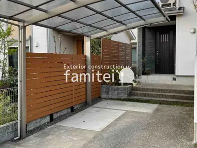 人工木・樹脂 フェンス（木調） F＆F マイティウッド ベーシック極 目隠し 木調・ラティス 樹脂