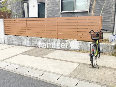 人工木・樹脂 フェンス（木調） F＆F マイティウッド ベーシック極 目隠し 木調・ラティス 樹脂