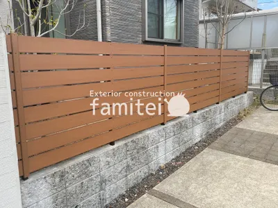 人工木・樹脂 フェンス（木調） F＆F マイティウッド ベーシック極 目隠し 木調・ラティス 樹脂