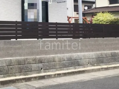 ブロック塀 （化粧ブロック） ユニソン ジャスティ  人工木・樹脂 フェンス（木調） F＆F マイティウッド ベーシック極 目隠し 木調・ラティス 樹脂