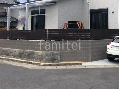 人工木・樹脂 フェンス（木調） F＆F マイティウッド ベーシック極 目隠し 木調・ラティス 樹脂 ブロック塀 （化粧ブロック） ユニソン ジャスティ 