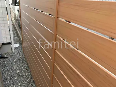 人工木・樹脂 フェンス（木調） F＆F マイティウッド ベーシック極 目隠し 木調・ラティス 樹脂