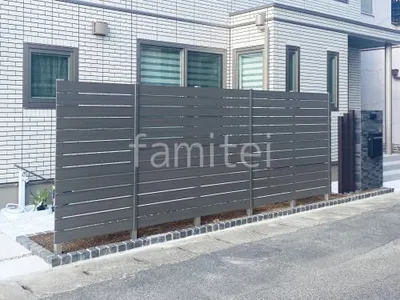 人工木・樹脂 フェンス（木調） F＆F マイティウッド ベーシック極 目隠し 木調・ラティス 樹脂