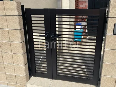 親子両開き 門扉 YKKAP シンプレオYB2型 横格子 