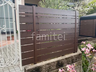 人工木・樹脂 フェンス（木調） F＆F マイティウッド ベーシック極 目隠し 木調・ラティス 樹脂