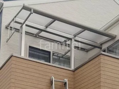 ２階ベランダ屋根  YKKAP ソラリアF フラット屋根 スタンダード 壁付
