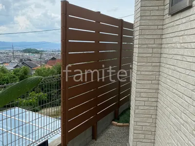 人工木・樹脂 フェンス（木調） F＆F マイティウッド ベーシック極 目隠し 木調・ラティス 樹脂