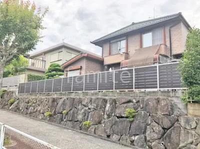 アルミ形材 フェンス LIXIL 木製調AB YS3型 横スリット3 目隠し 木調・ラティス