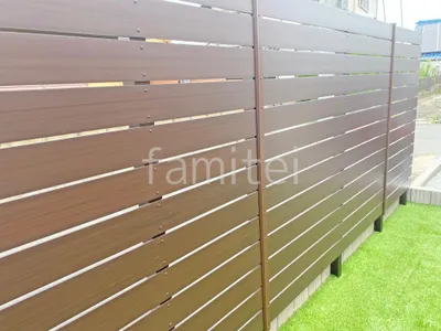 人工木・樹脂 フェンス(木調) F&F マイティウッド ベーシック極 高尺タイプ 目隠し 木調・ラティス 樹脂
