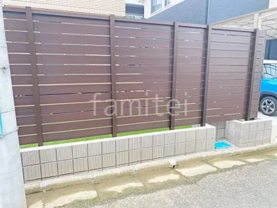 人工木・樹脂 フェンス(木調) F&F マイティウッド ベーシック極 高尺タイプ 目隠し 木調・ラティス 樹脂