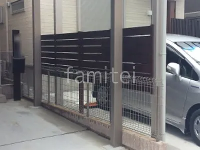 人工木・樹脂 フェンス（木調） F＆F マイティウッド ベーシック極 目隠し 木調・ラティス 樹脂