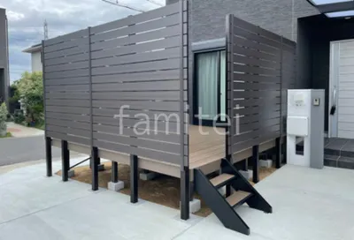 人工木・樹脂 フェンス（木調） F＆F マイティウッド ベーシック極 目隠し 木調・ラティス 樹脂 人工木デッキ  LIXIL 人工木 樹ら楽ステージ 