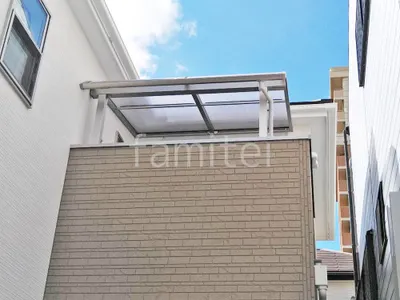 ２階ベランダ屋根  YKKAP ソラリアR アール屋根 スタンダード 壁付