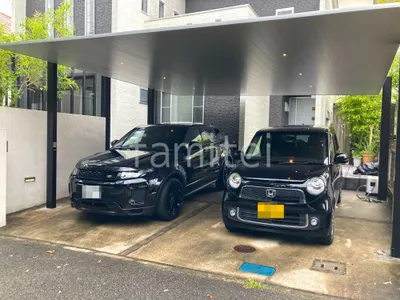 カーポート2台(ワイド) ツイン LIXIL カーポートSC フラット屋根 吊り下げ屋根