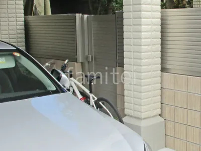 片開き 門扉 YKKAP シンプレオYM1型 横目隠し 