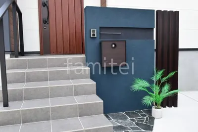 塗り壁門柱 四国化成 パレットHG 郵便受けポスト オンリーワン イルヴァリオ グレイン タモ