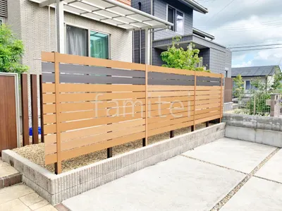 人工木・樹脂 フェンス（木調） F＆F マイティウッド ベーシック極 高尺タイプ 目隠し 木調・ラティス 樹脂