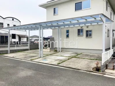 カーポート２台(ワイド) ツイン LIXIL ネスカＦ フラット屋根