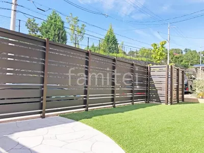 人工木・樹脂 フェンス（木調） F＆F マイティウッド ベーシック極 目隠し 木調・ラティス 樹脂