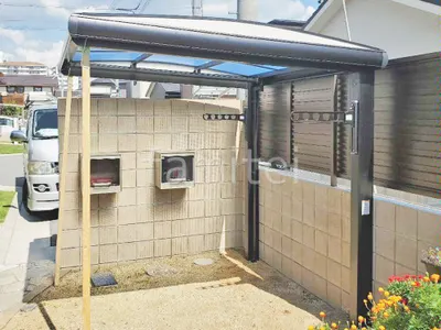 サイクルポート 自転車バイク屋根 LIXIL フーゴAプラス アール屋根