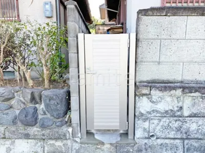 片開き 門扉 YKKAP シンプレオYM1型 横目隠し 