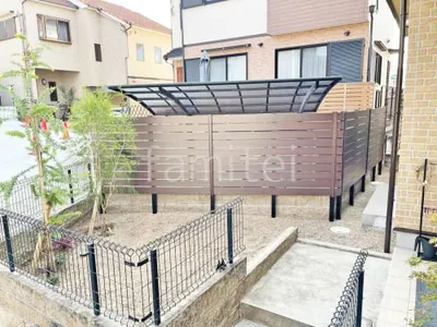 人工木・樹脂 フェンス（木調） F＆F マイティウッド ベーシック極 高尺タイプ 目隠し 木調・ラティス 樹脂