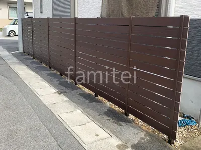 人工木・樹脂 フェンス（木調） F＆F マイティウッド ベーシック極 高尺タイプ 目隠し 木調・ラティス 樹脂