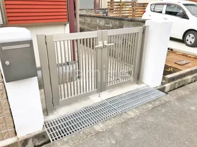 両開き 門扉 YKKAP シンプレオTB2型 たて格子 